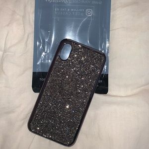 Casely All That Glitter Charcoal Crystal Case